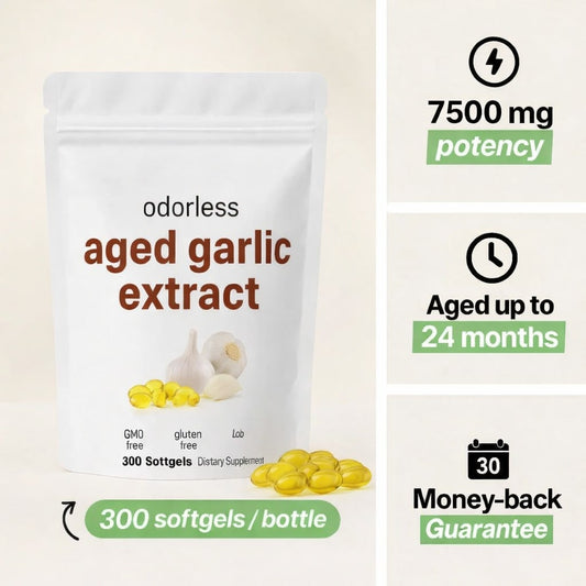 Aged Garlic Extract – 7500mg (Odorless)